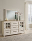 Shaybrock King Panel Bed with Mirrored Dresser and 2 Nightstands