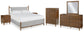 Lyncott Queen Upholstered Bed with Mirrored Dresser, Chest and 2 Nightstands