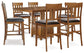 Ralene Counter Height Dining Table and 6 Barstools