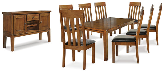 Ralene Dining Table and 8 Chairs with Storage