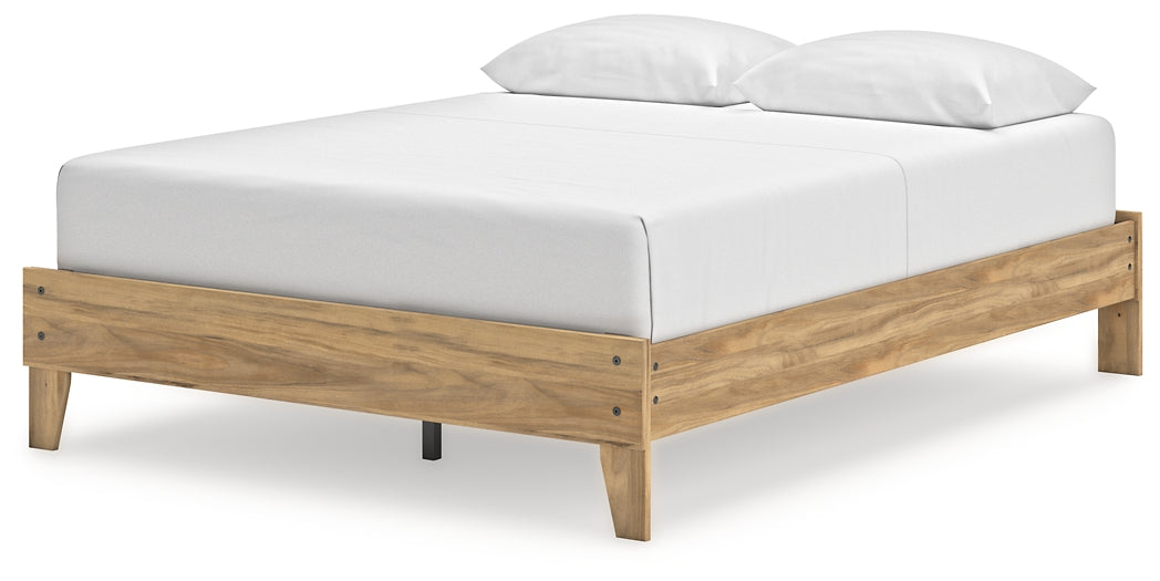 Bermacy Queen Platform Bed with Dresser, Chest and 2 Nightstands