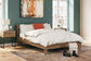 Deanlow Queen Platform Panel Bed with 2 Nightstands