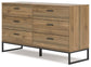 Deanlow Queen Platform Panel Bed with Dresser and Chest