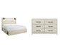 Cambeck  Panel Bed With 2 Storage Drawers With Dresser