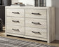 Cambeck King Upholstered Panel Bed with Dresser