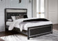 Kaydell Queen Upholstered Panel Bed with Mirrored Dresser, Chest and 2 Nightstands