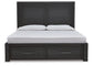 Foyland California King Panel Storage Bed with Dresser