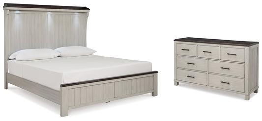 Darborn California King Panel Bed with Dresser