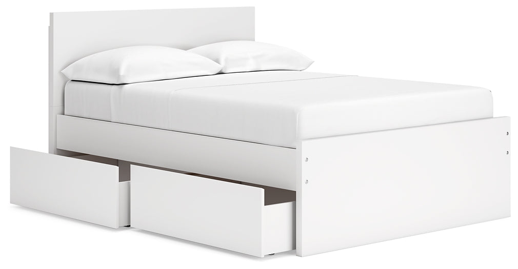 Onita  Panel Platform Bed With 1 Side Storage