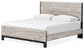 Vessalli King Panel Bed with Mirrored Dresser and Nightstand