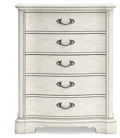 Arlendyne King Upholstered Bed with Mirrored Dresser and Chest