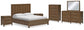 Cabalynn California King Panel Bed with Storage with Mirrored Dresser, Chest and 2 Nightstands